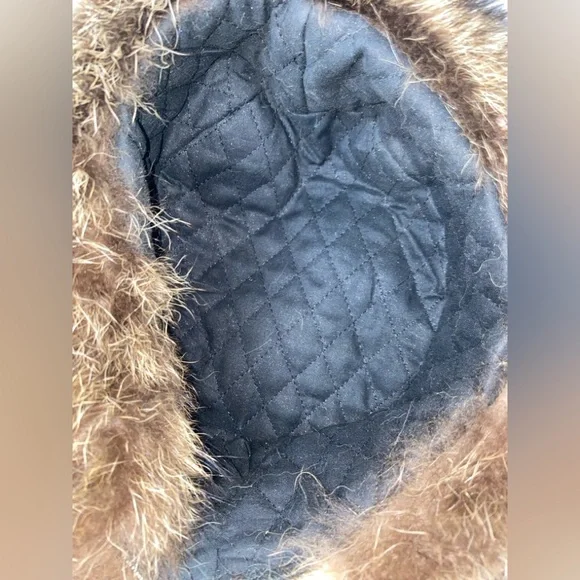 Raccoon Fur Coonskin Cap with Raccoon Face